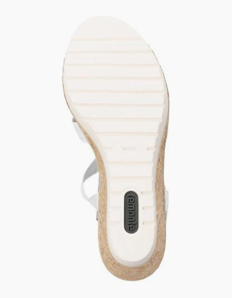 Remonte ladies sandals R6264-92 in silver/platinum