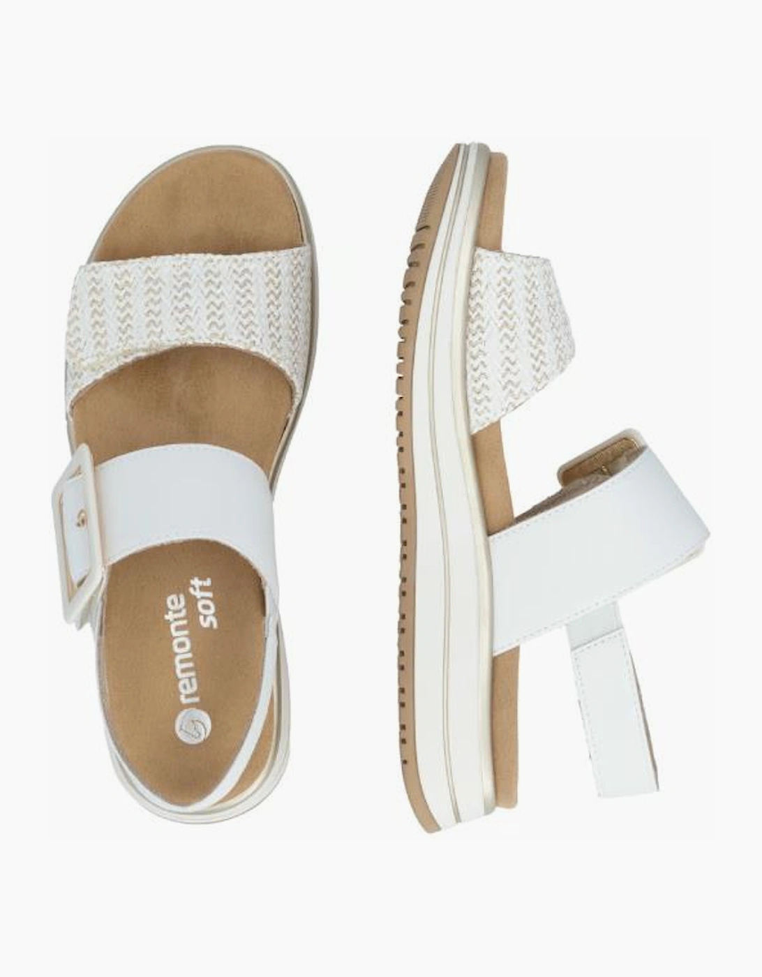 Remonte Ladies sandal D1J53-81 in White combi