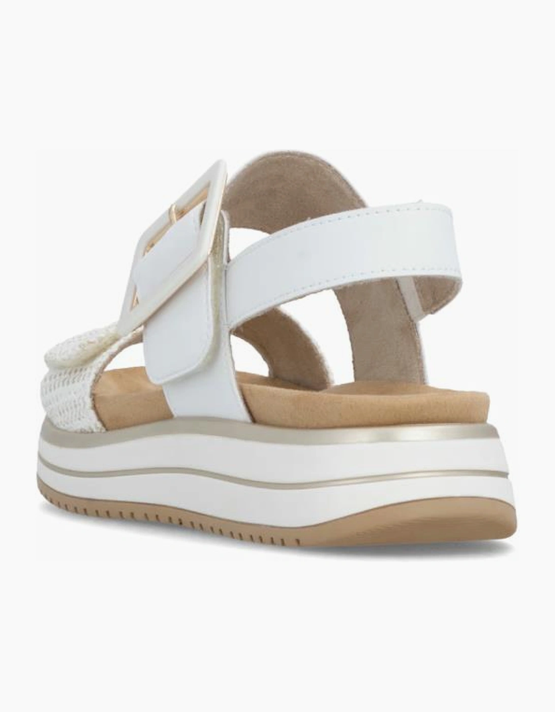 Remonte Ladies sandal D1J53-81 in White combi