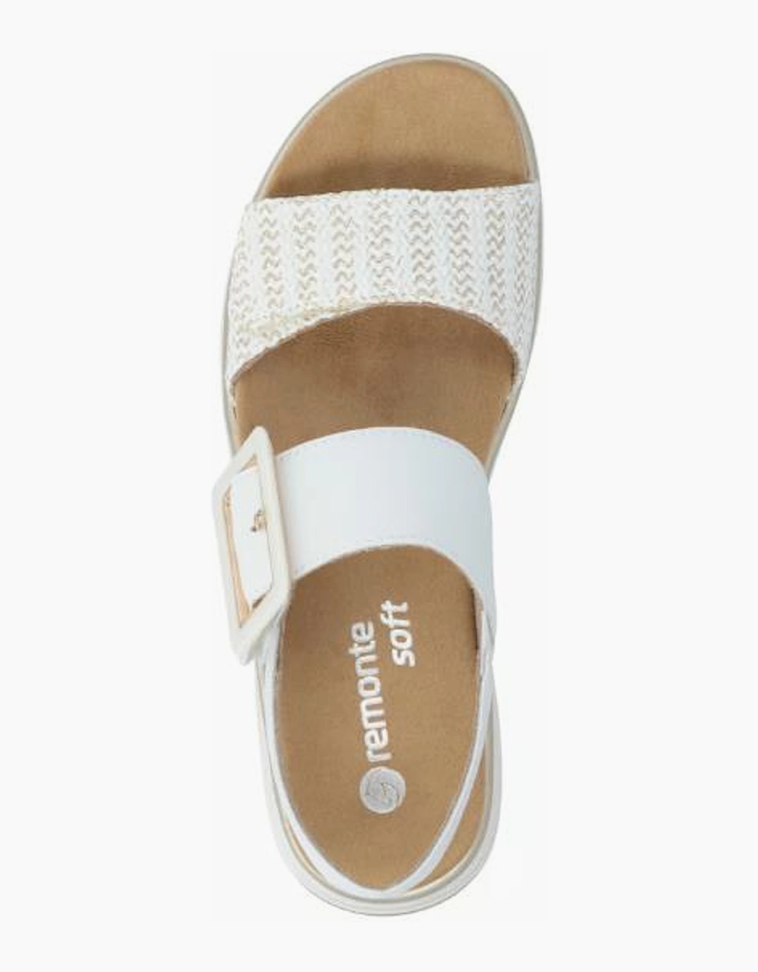 Remonte Ladies sandal D1J53-81 in White combi