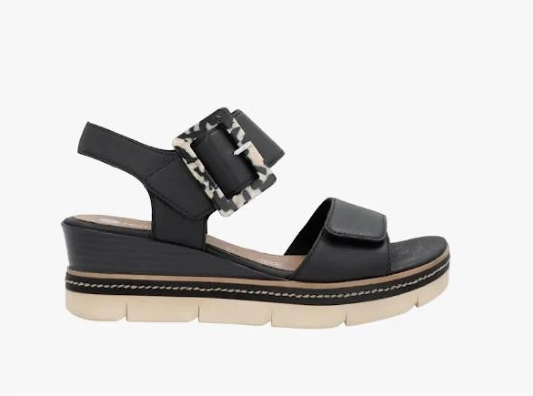 Remonte Ladies sandals D2L53-00 in Black