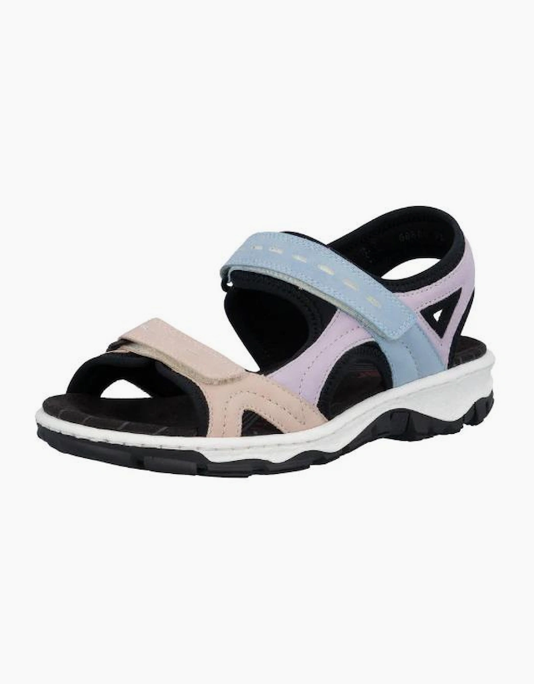 Rieker Women's Walking Sandals 68866-93 in blue multi