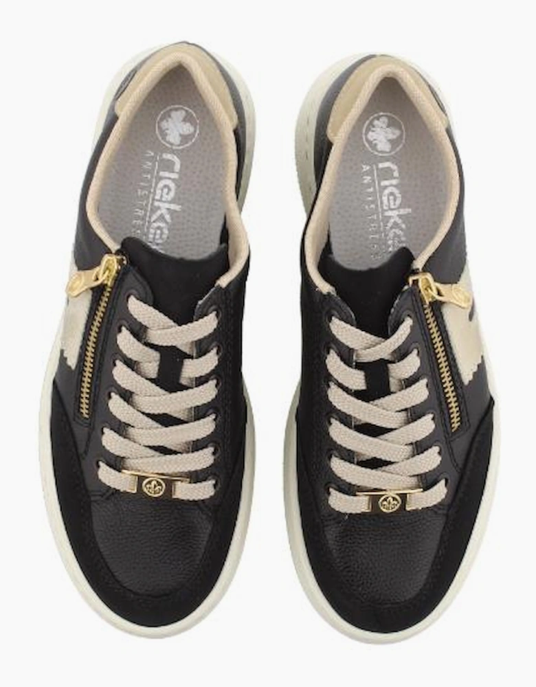 Rieker ladies sneakers M1912-00 in Black