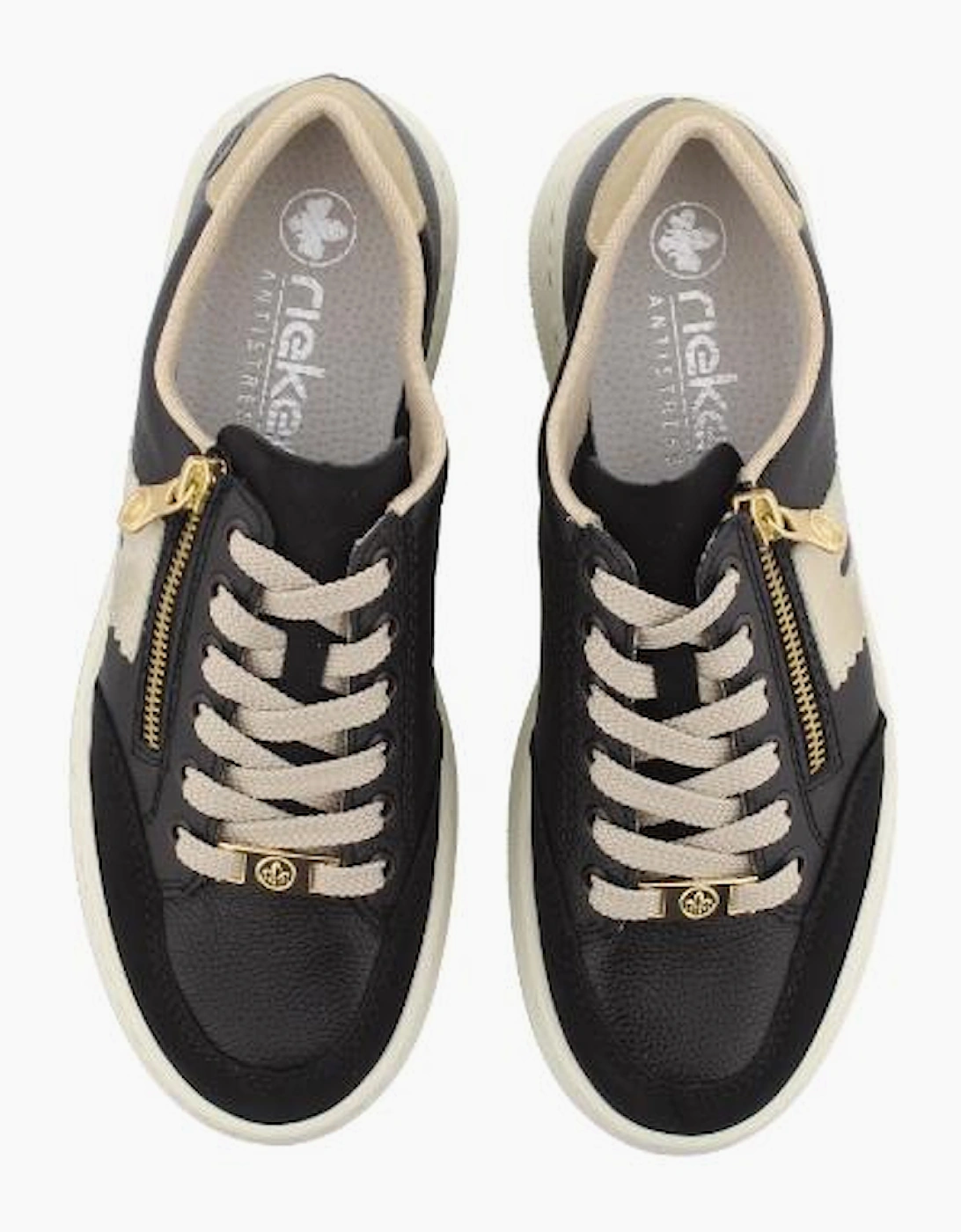 Rieker ladies sneakers M1912-00 in Black