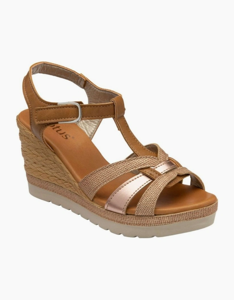 Lotus Cavallo wedge sandal in tan