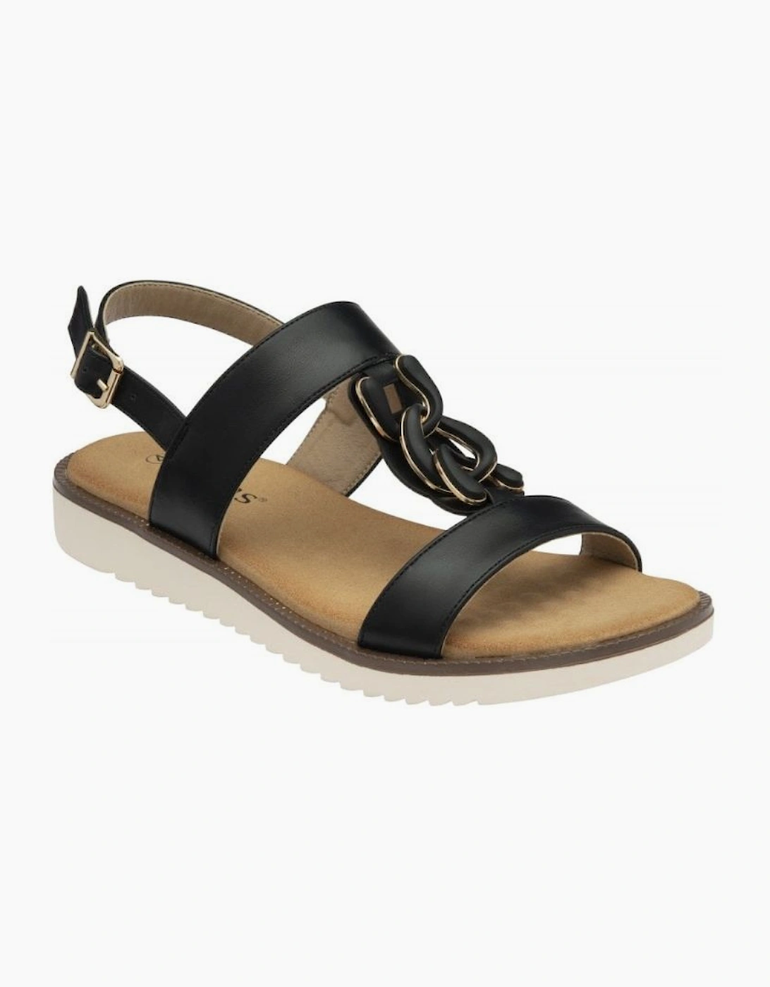 Lotus Women's Black Joanna Sandal  - Size 8