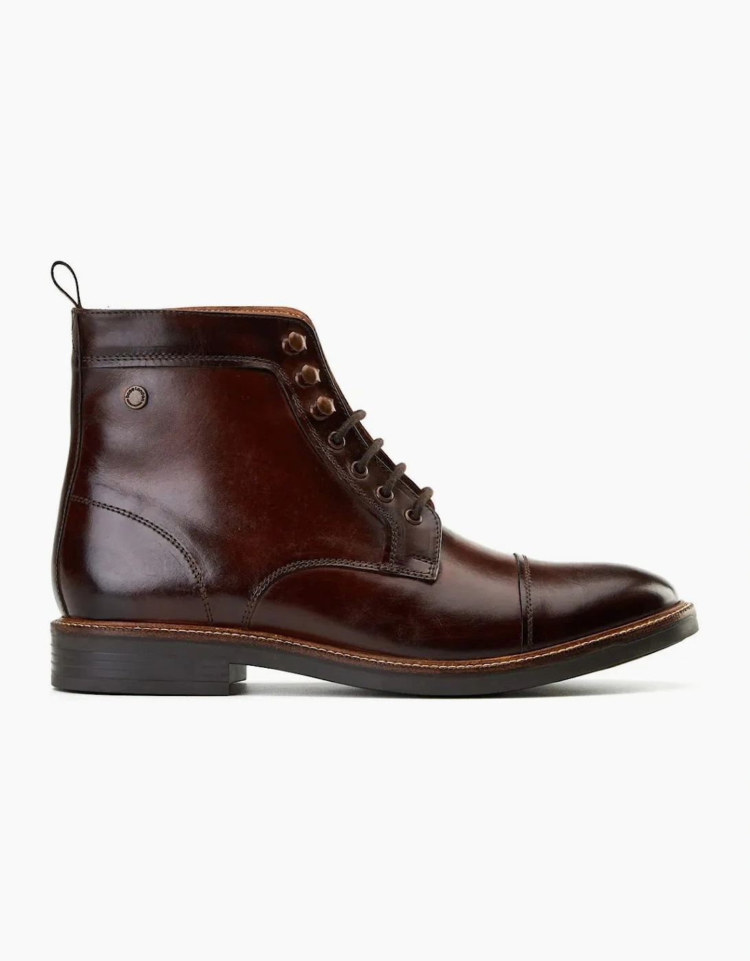 Base London Plymouth Mens Toe Cap Boot in brown