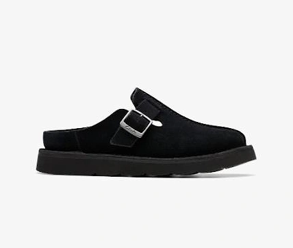 Clarks Solsbury Mule in Black suede
