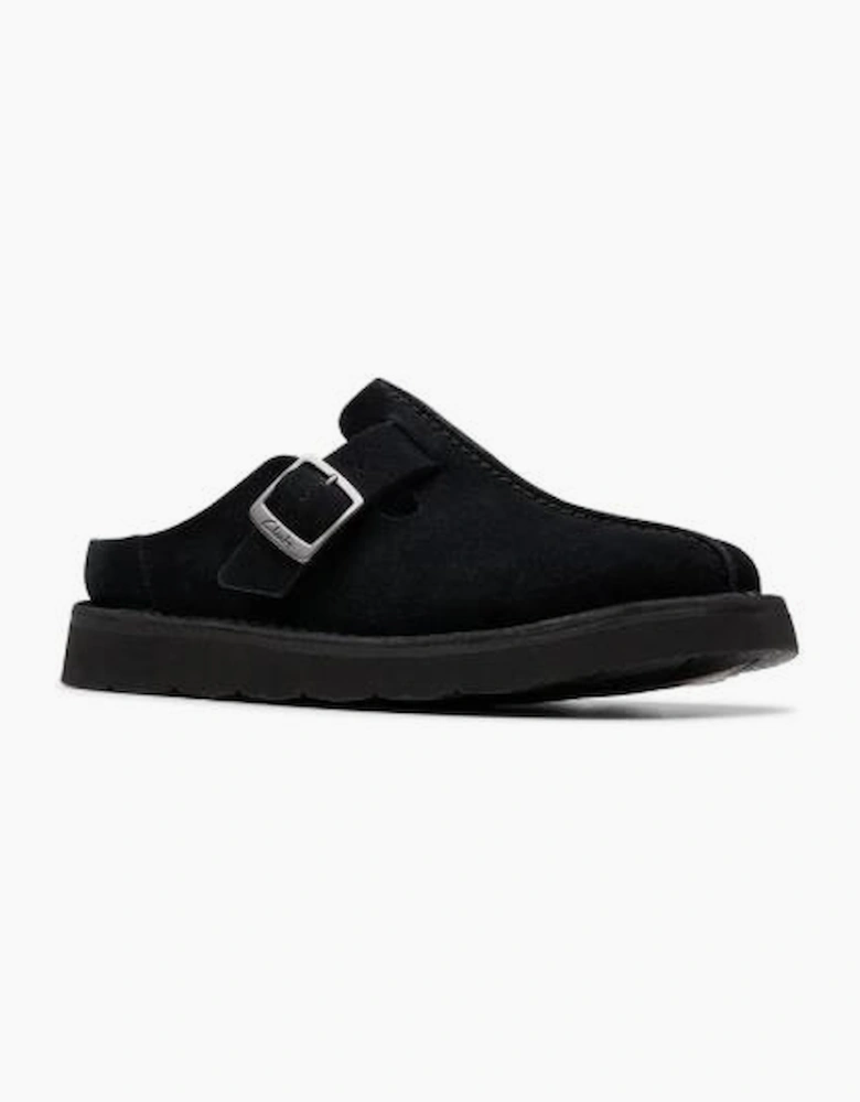 Clarks Solsbury Mule in Black suede