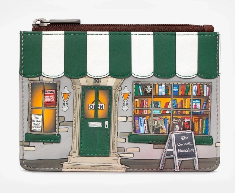 Yoshi Curiosity Bookshop Zip Top Purse Y1321 Brown