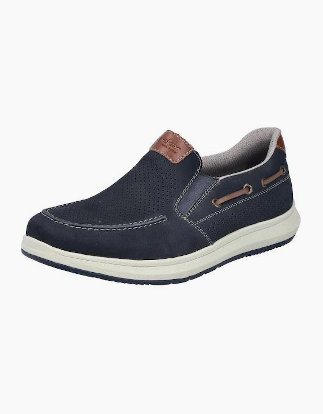 Rieker Mens Shoes 16968-14 in Navy, 2 of 1