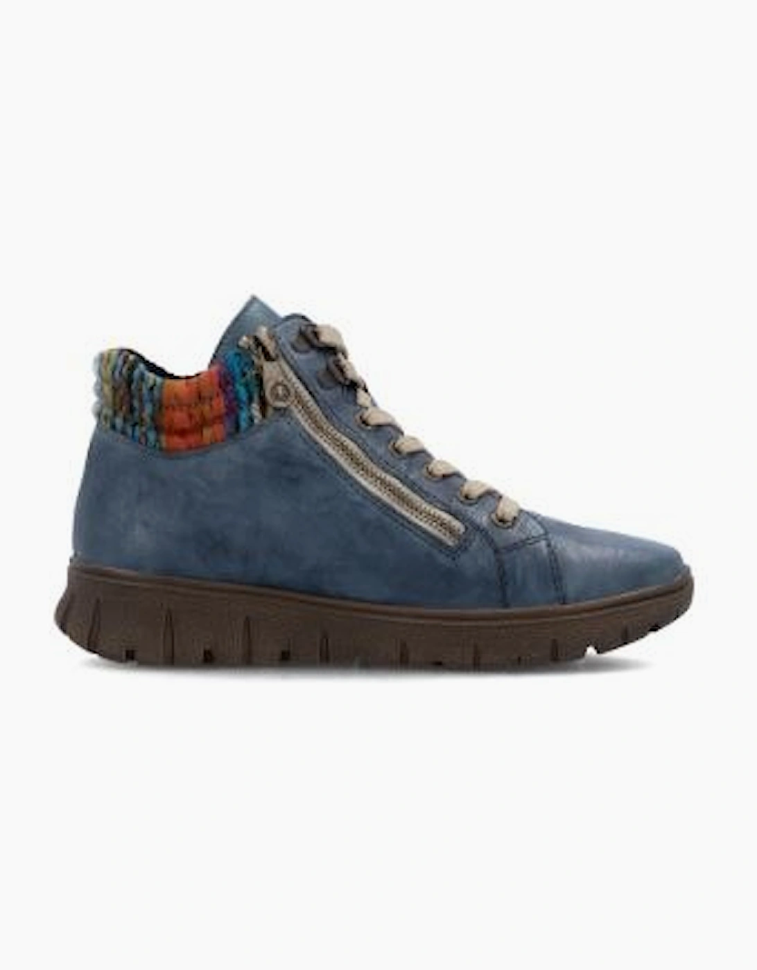 Rieker Ladies Boots N1305-14 navy multi waterproof