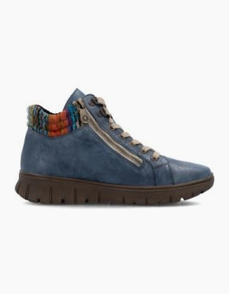Rieker Ladies Boots N1305-14 navy multi waterproof