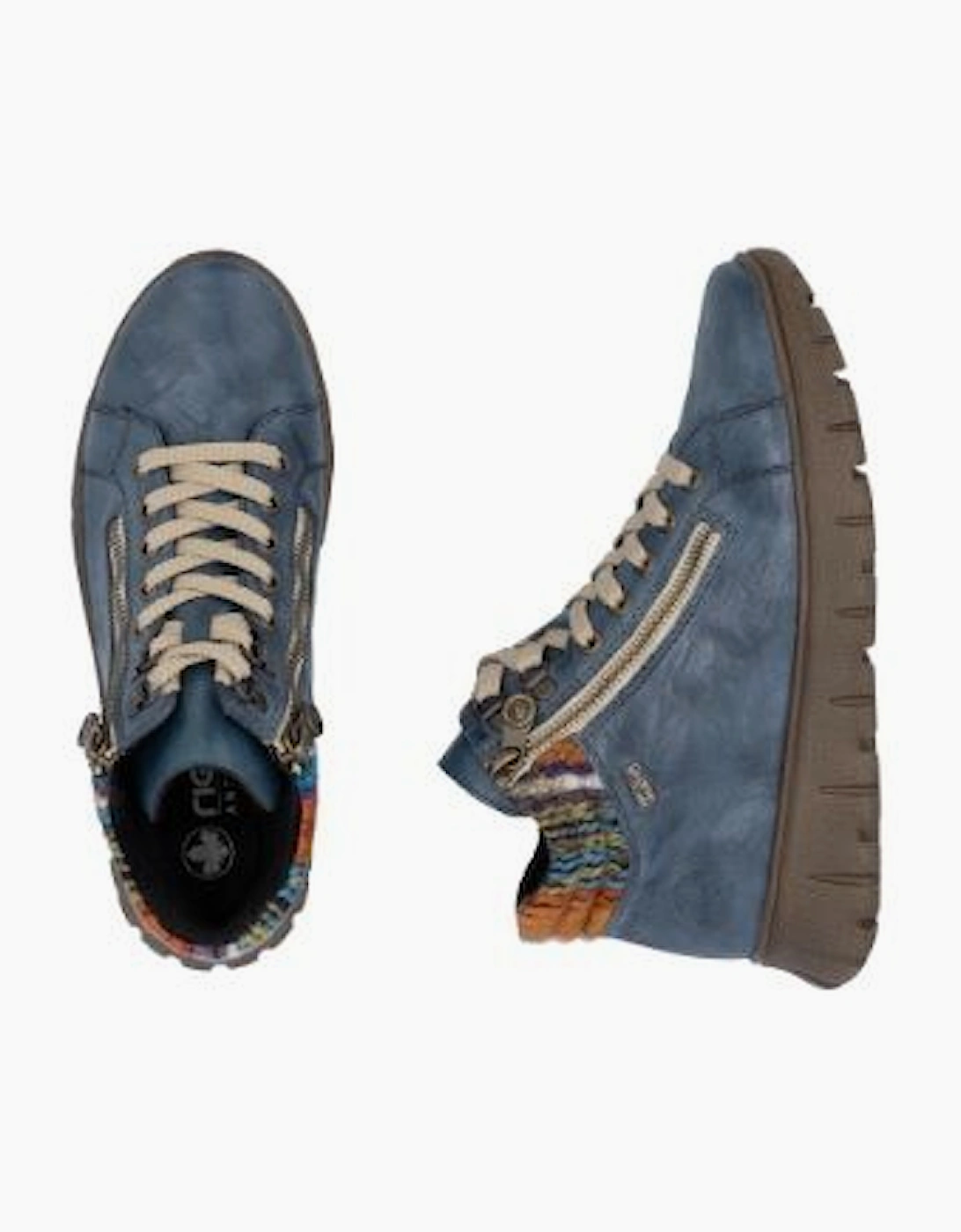 Rieker Ladies Boots N1305-14 navy multi waterproof
