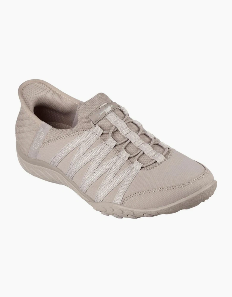 Skechers Slip-ins Relaxed Fit: Breathe-Easy - Roll-With-Me 100593 Taupe WIDE FIT