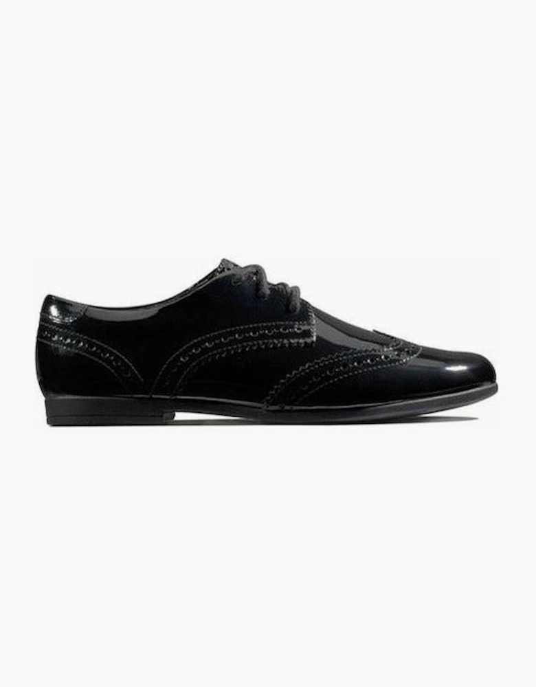 Clarks Scala Lace Youth Black Patent