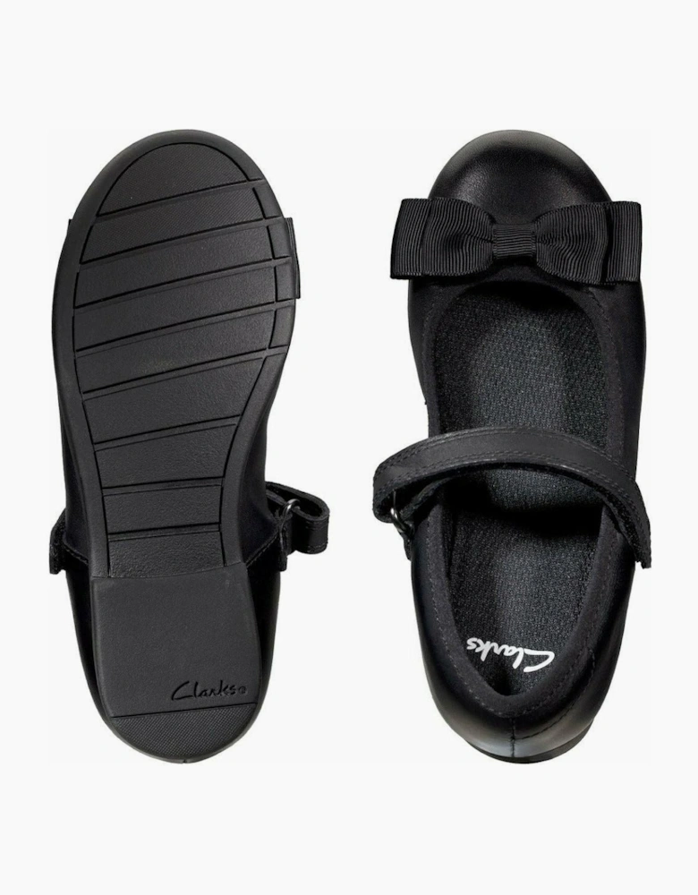 Clarks Scala Tap Toddler Black Leather