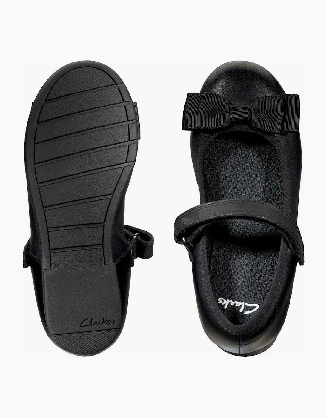 Clarks Scala Tap Toddler Black Leather