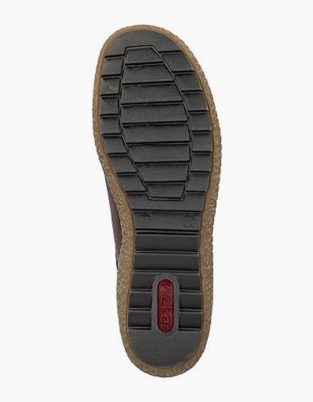 Rieker Shoe L7562-22 chestnut slip on waterproof shoe