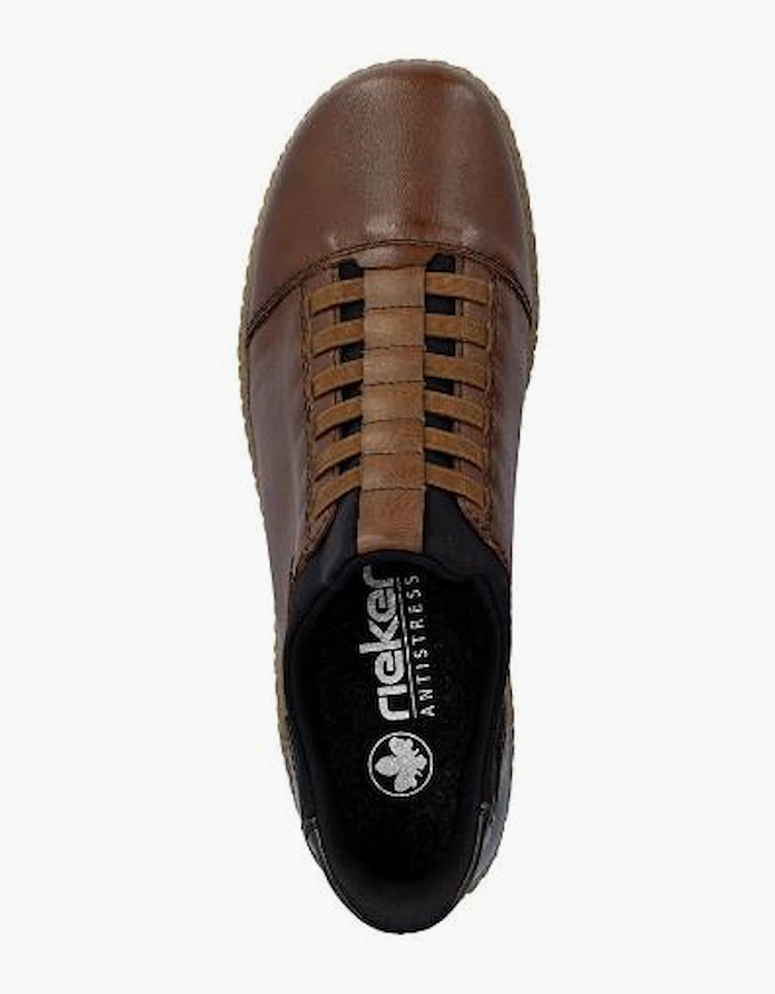 Rieker Shoe L7562-22 chestnut slip on waterproof shoe
