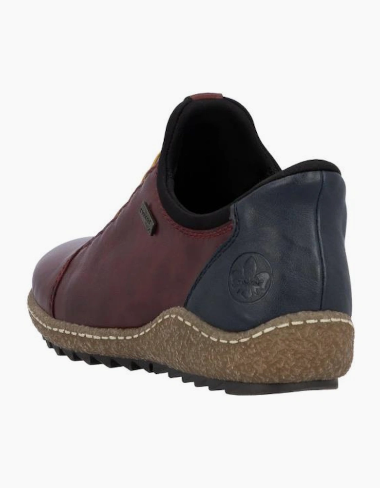 Rieker slip on L7562-35 vino/ocean waterproof shoe