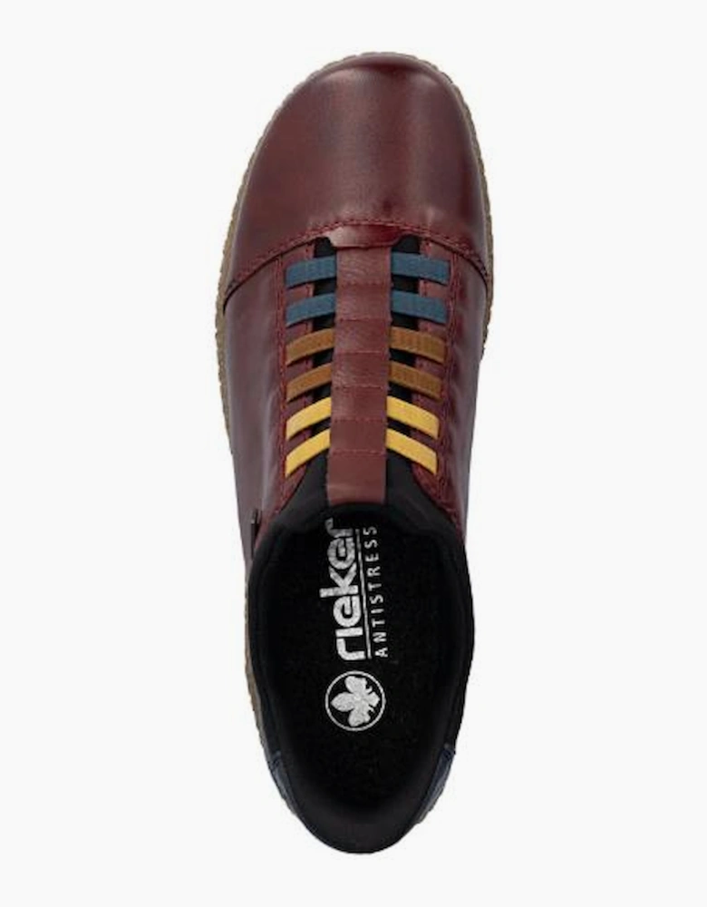 Rieker slip on L7562-35 vino/ocean waterproof shoe