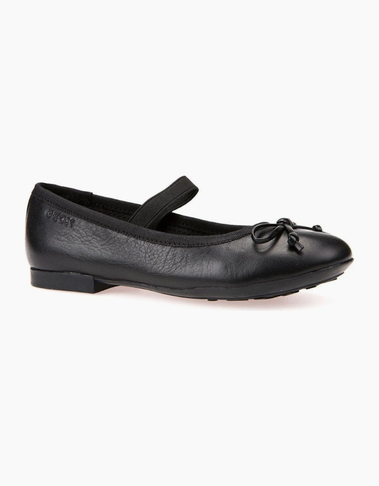 Geox Plie Jr  J3455B  in black smooth Leather