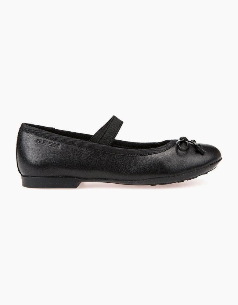 Geox Plie Jr  J3455B  in black smooth Leather