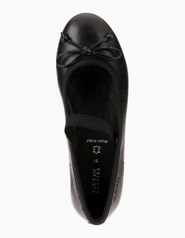 Geox Plie Jr  J3455B  in black smooth Leather