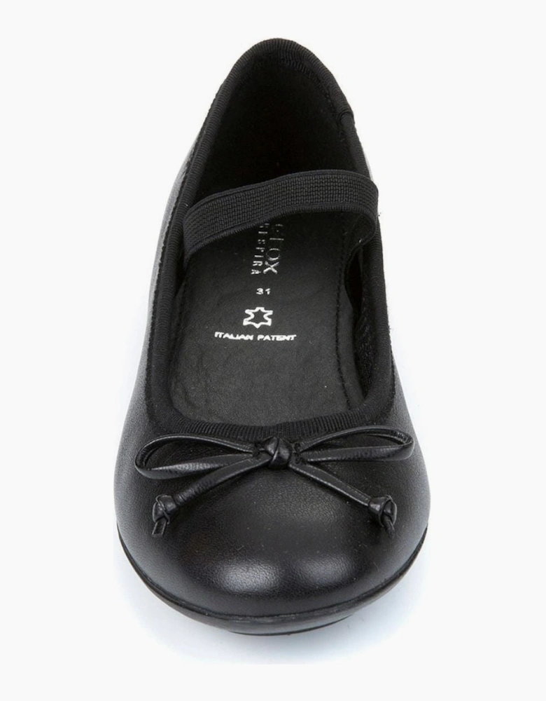 Geox Plie Jr  J3455B  in black smooth Leather