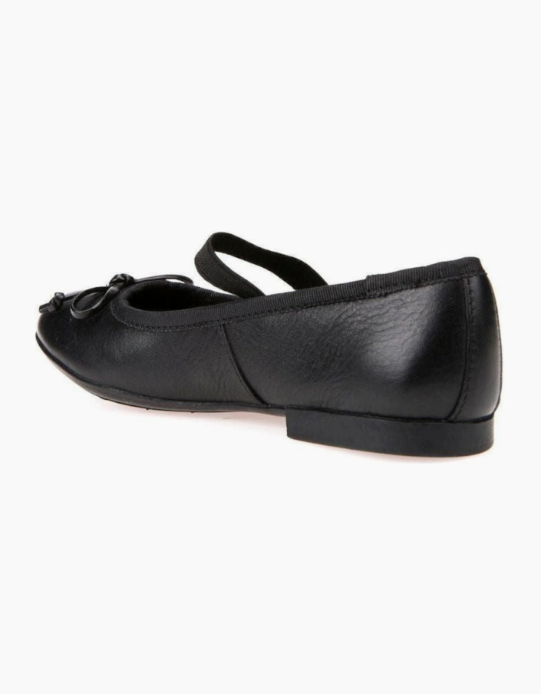 Geox Plie Jr  J3455B  in black smooth Leather