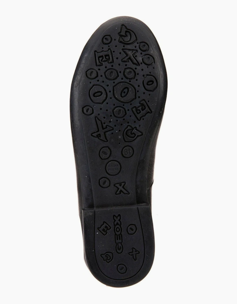 Geox Plie Jr  J3455B  in black smooth Leather