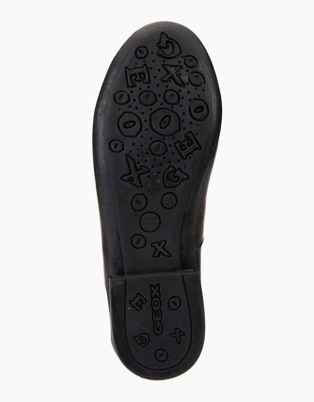 Geox Plie Jr  J3455B  in black smooth Leather