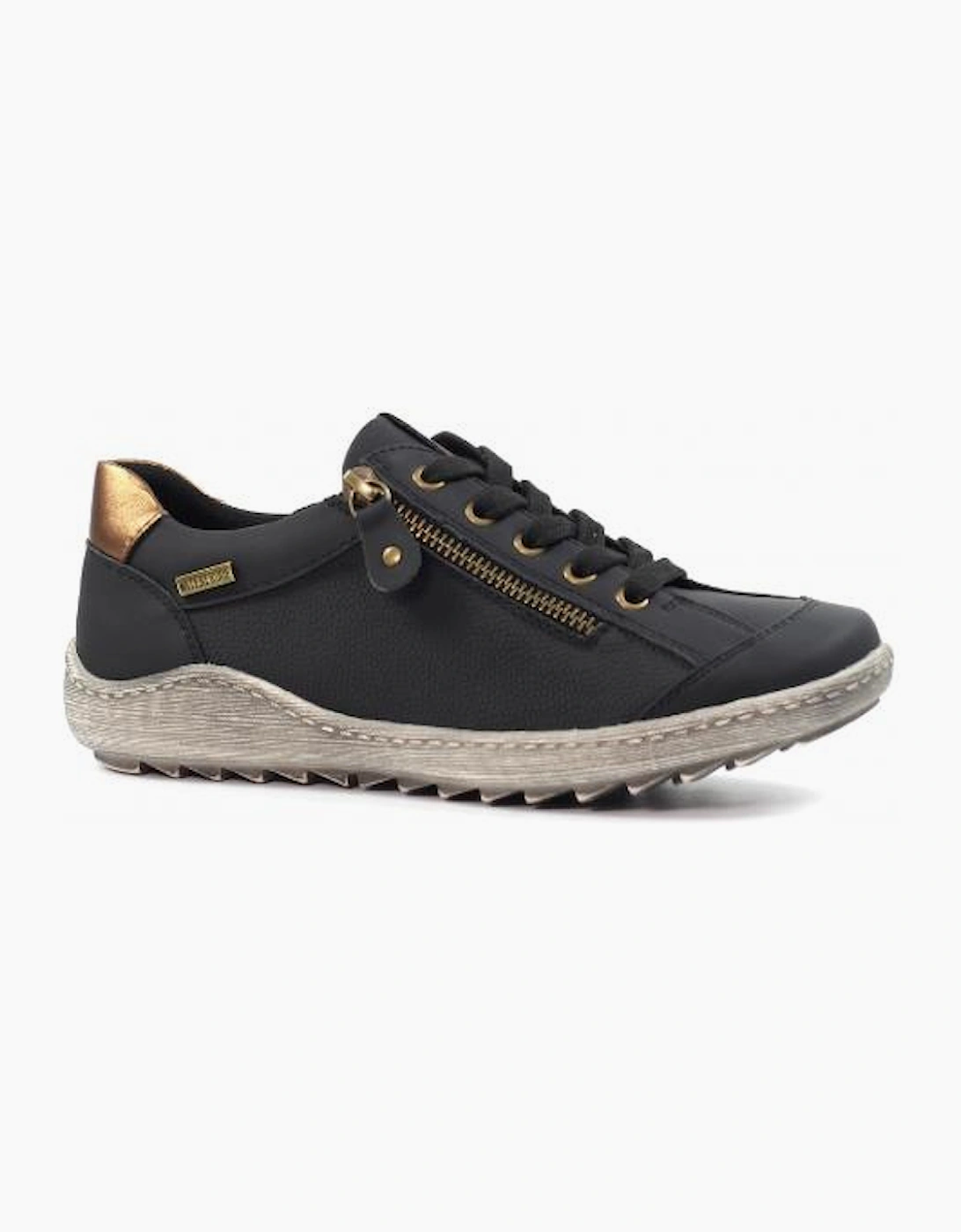 Lunar Sloan waterproof trainer in Black DLB082, 2 of 1