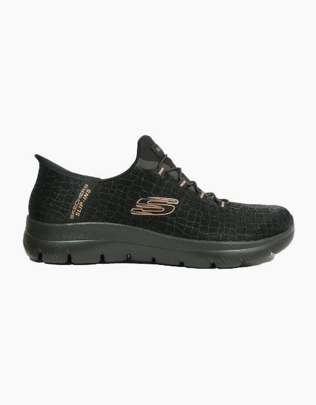 Skechers Slip-ins: Summits - Classy Night 150128W in Black/Rose gold, 5 of 4