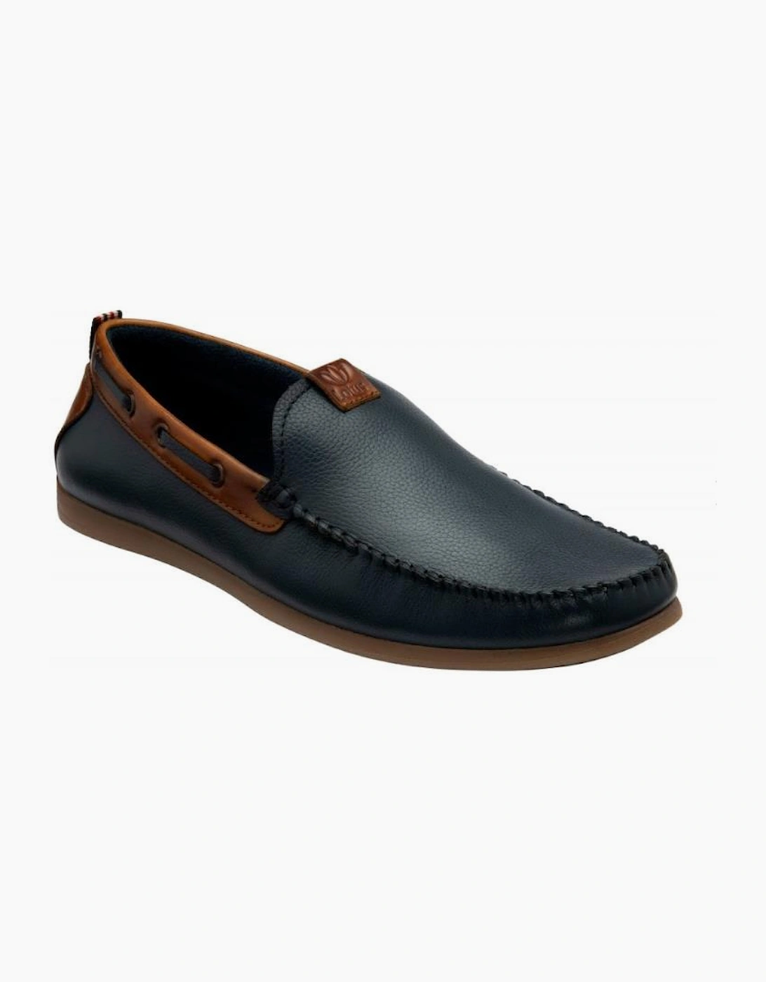 Lotus Mens Bolzano in navy/tan, 2 of 1