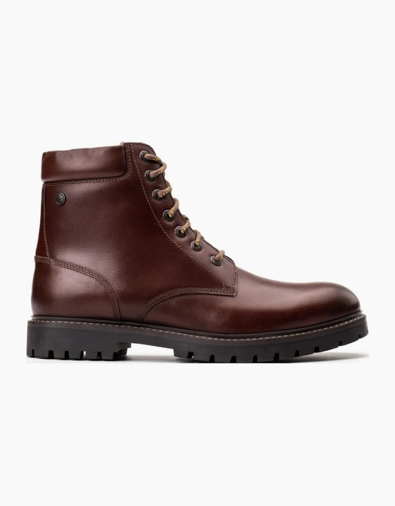 Base London Nickel Mens Combat boots in brown
