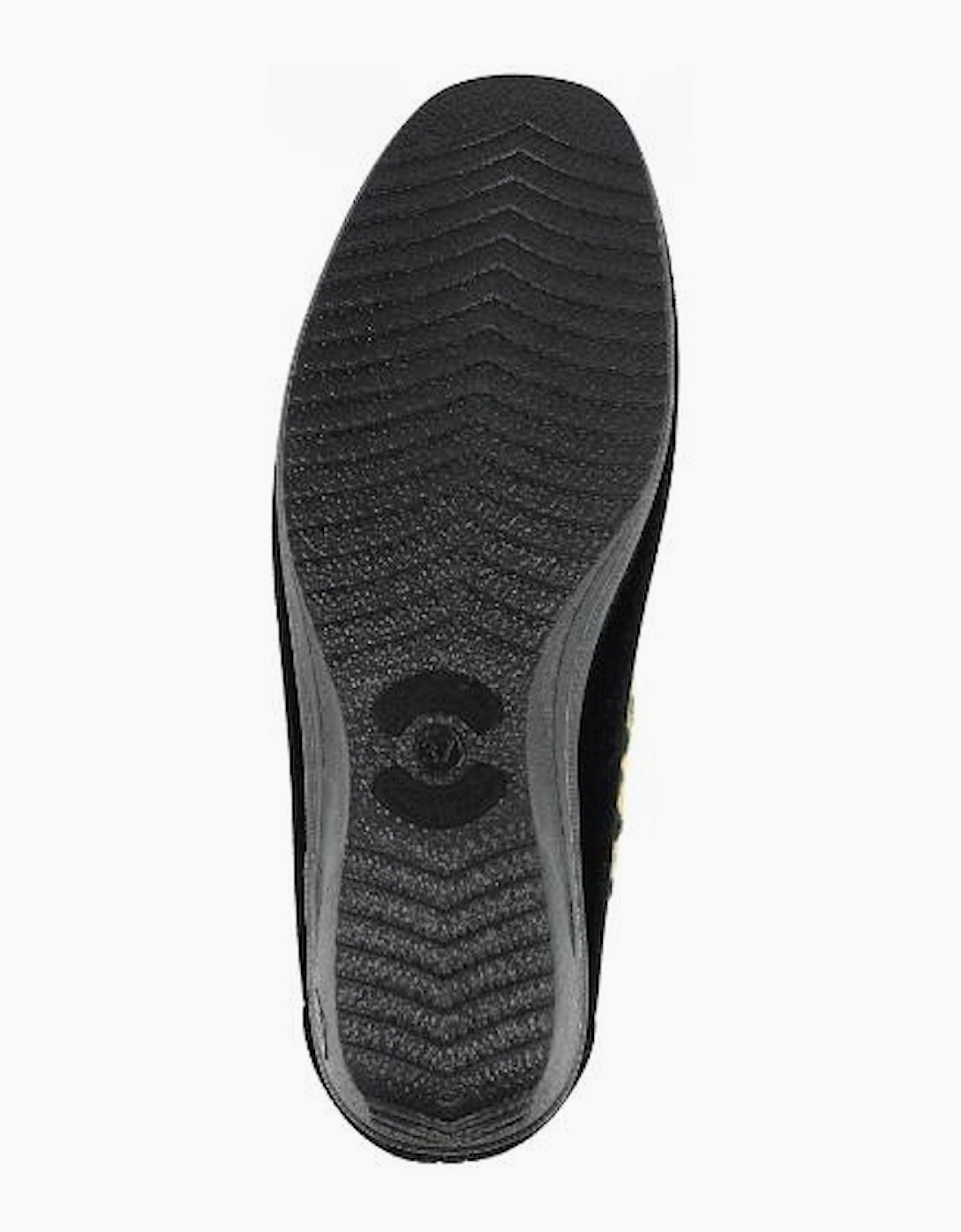 Lunar Paloma Black Ocelot Trim Slipper KLA005