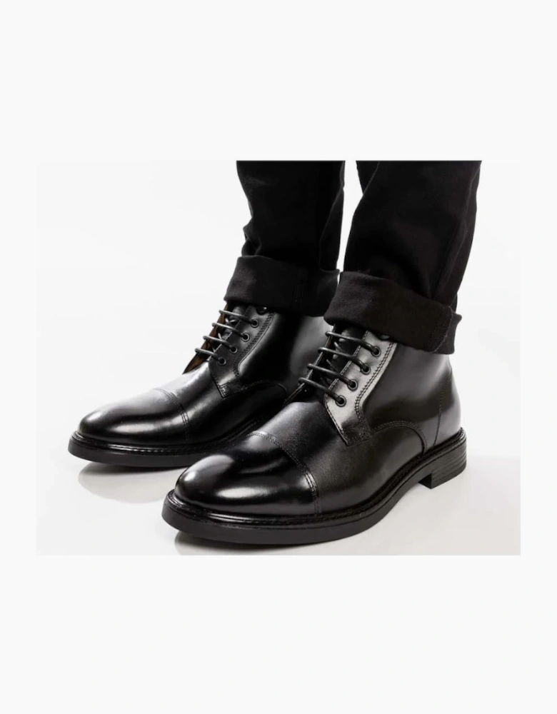 Base London Plymouth Mens Toe Cap Boot in black