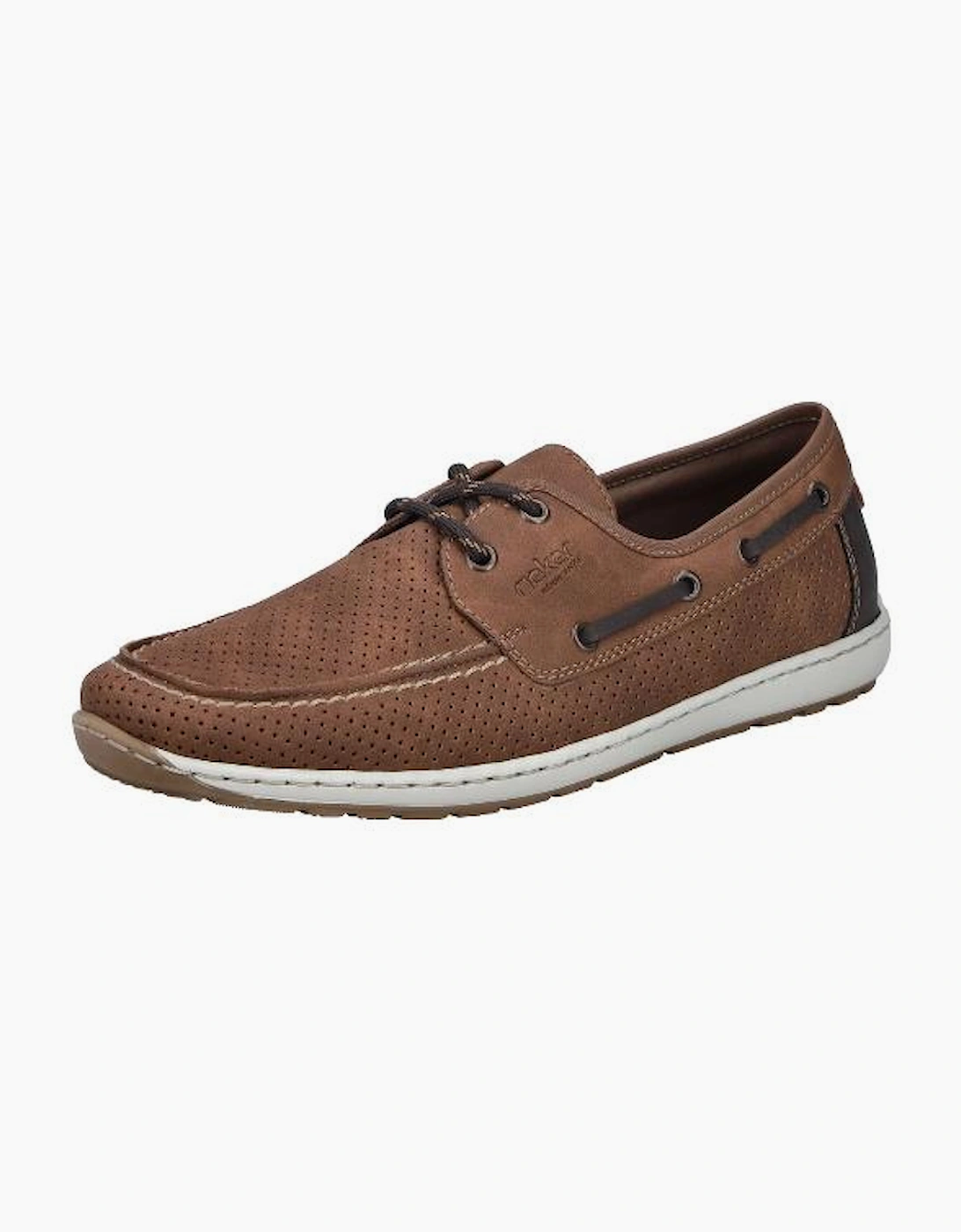 Rieker Mens boat shoe 08816-24 in Brown, 2 of 1