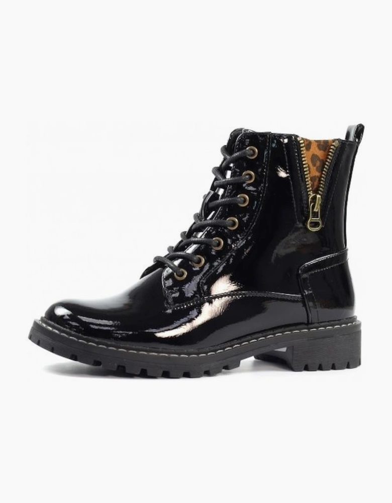 Lunar GLW006 Nevada Boot in black patent