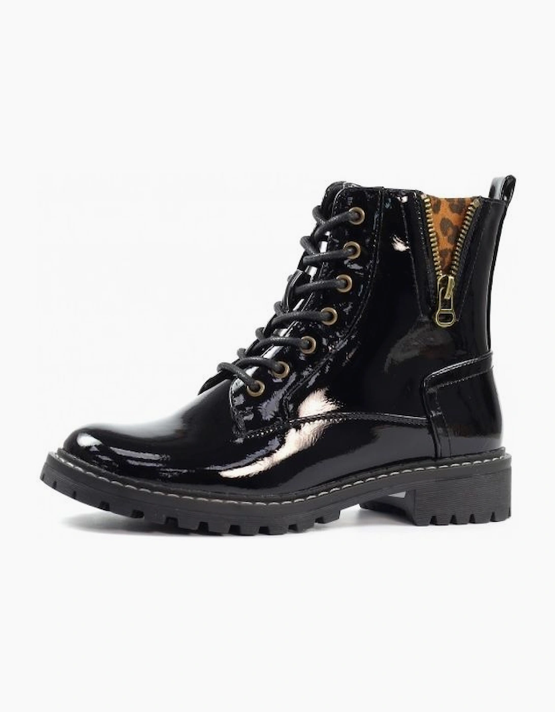 Lunar GLW006 Nevada Boot in black patent, 4 of 3