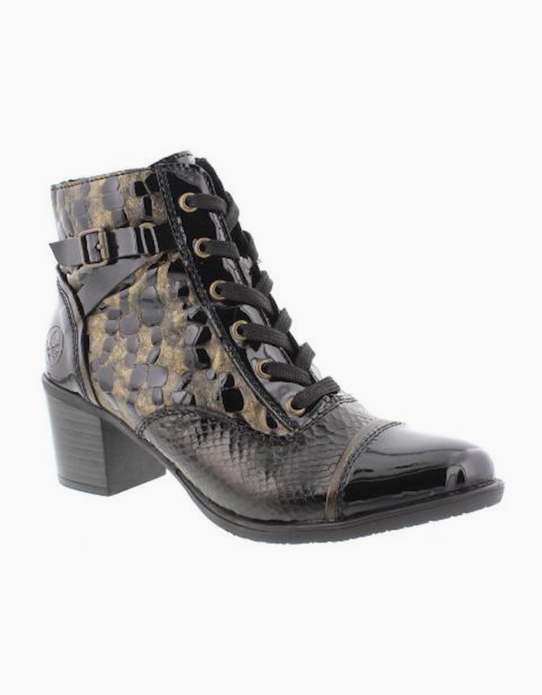 Rieker Ladies Boots Y2032-00 in Black combi