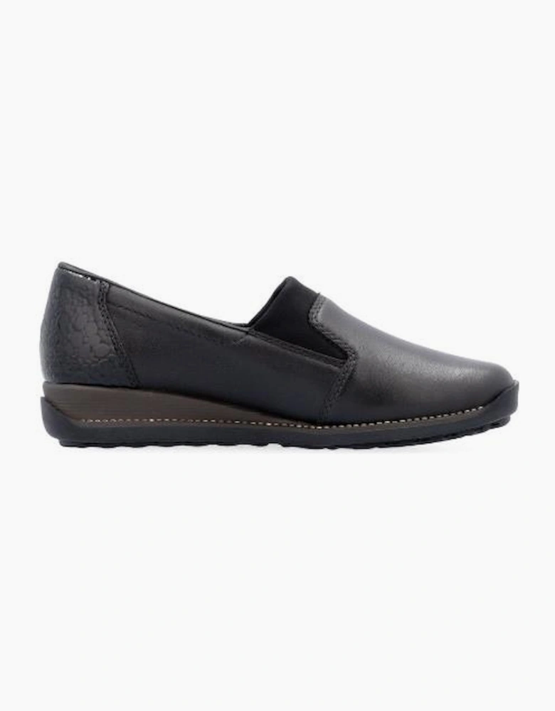 Rieker Shoes 44291-00 black slip on waterproof shoe