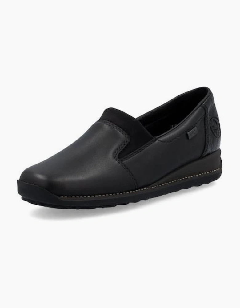 Rieker Shoes 44291-00 black slip on waterproof shoe