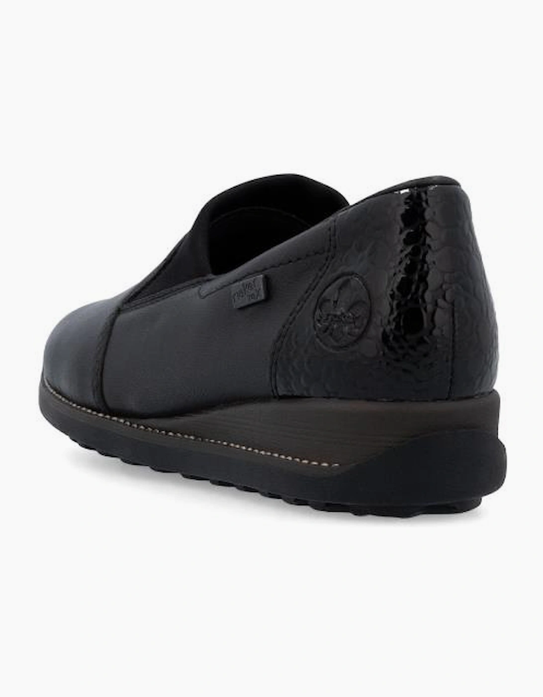 Rieker Shoes 44291-00 black slip on waterproof shoe