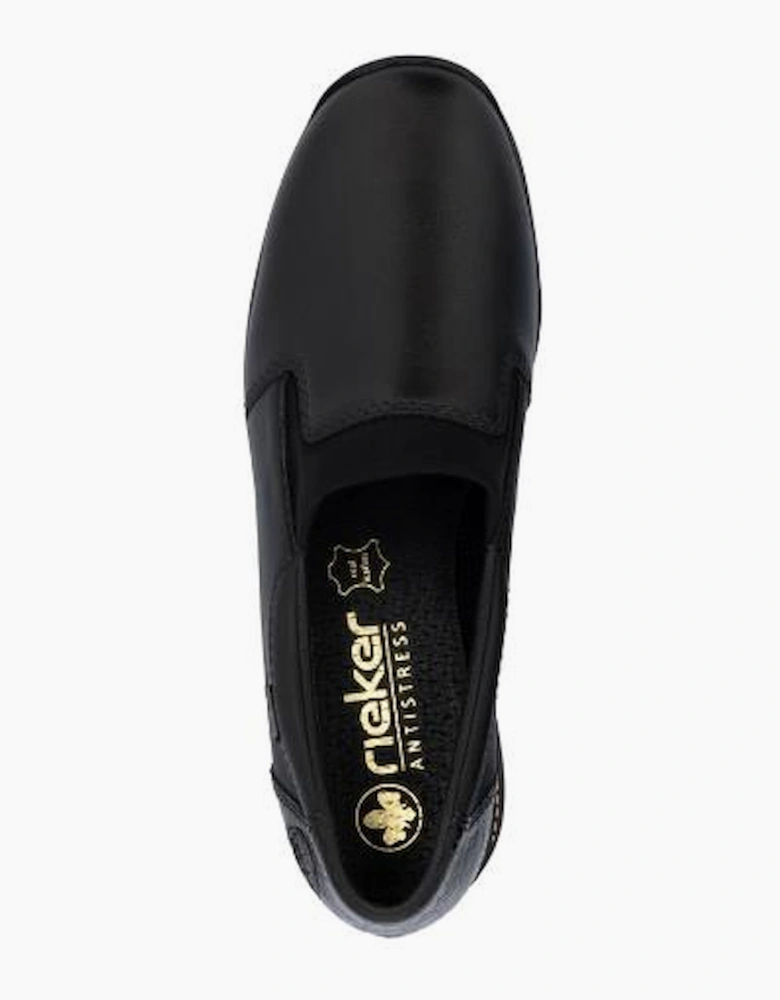 Rieker Shoes 44291-00 black slip on waterproof shoe