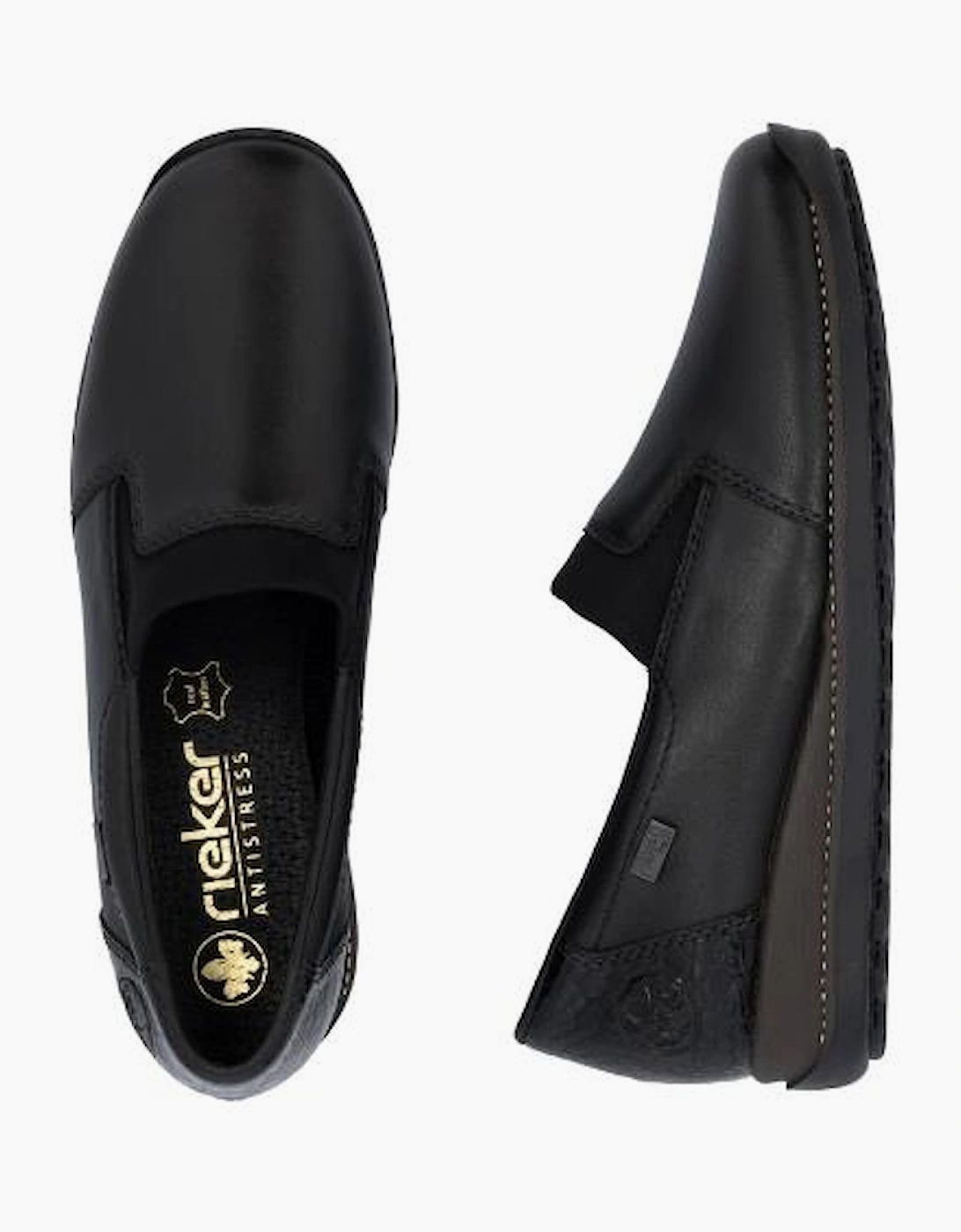 Rieker Shoes 44291-00 black slip on waterproof shoe