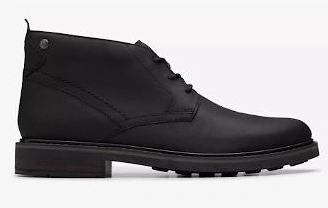 Clarks Newford Mid black leather