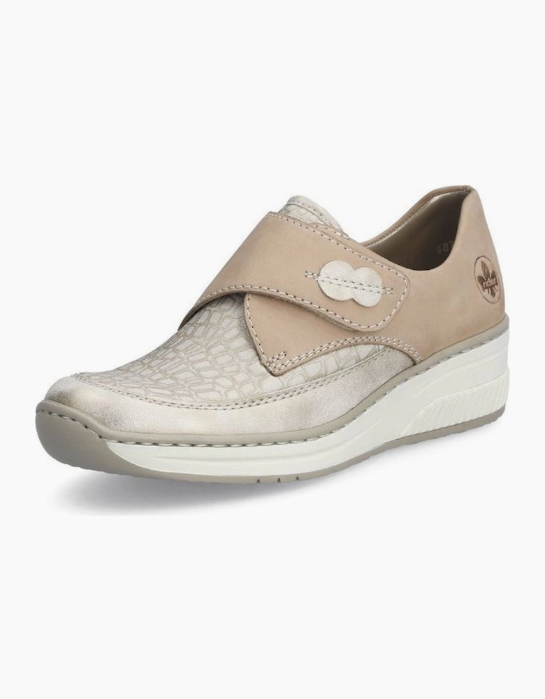 Rieker ladies Velcro shoe 487C0-60 in beige